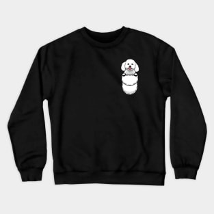 Funny Bichon Frise Pocket Dog Crewneck Sweatshirt